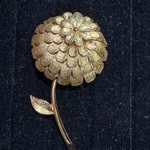 Vintage Corocraft Dahlia Flower Brooch